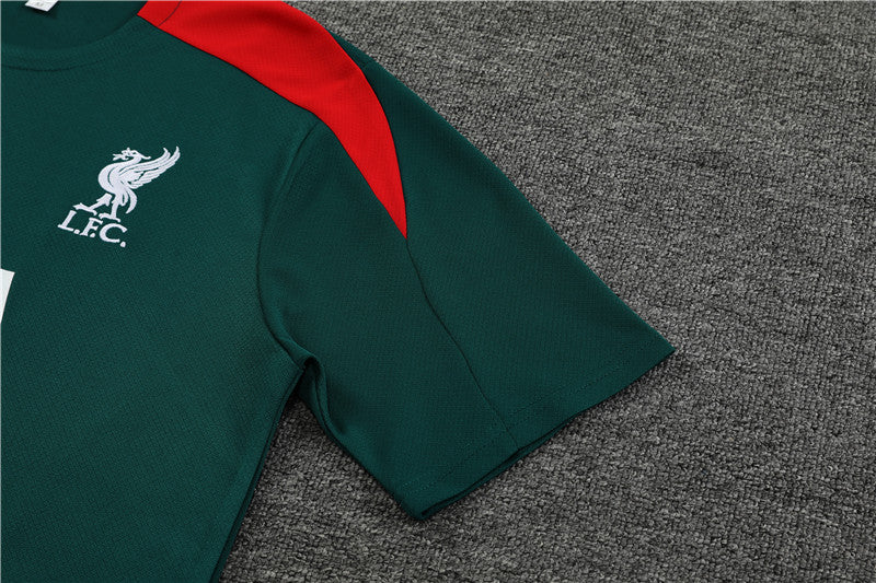 Liverpool Long Sleeve Training Suit - Dark Green, Black & Red