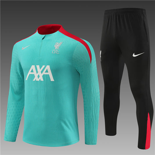 Liverpool Long Sleeve Training Suit - Light Blue, Black & Red