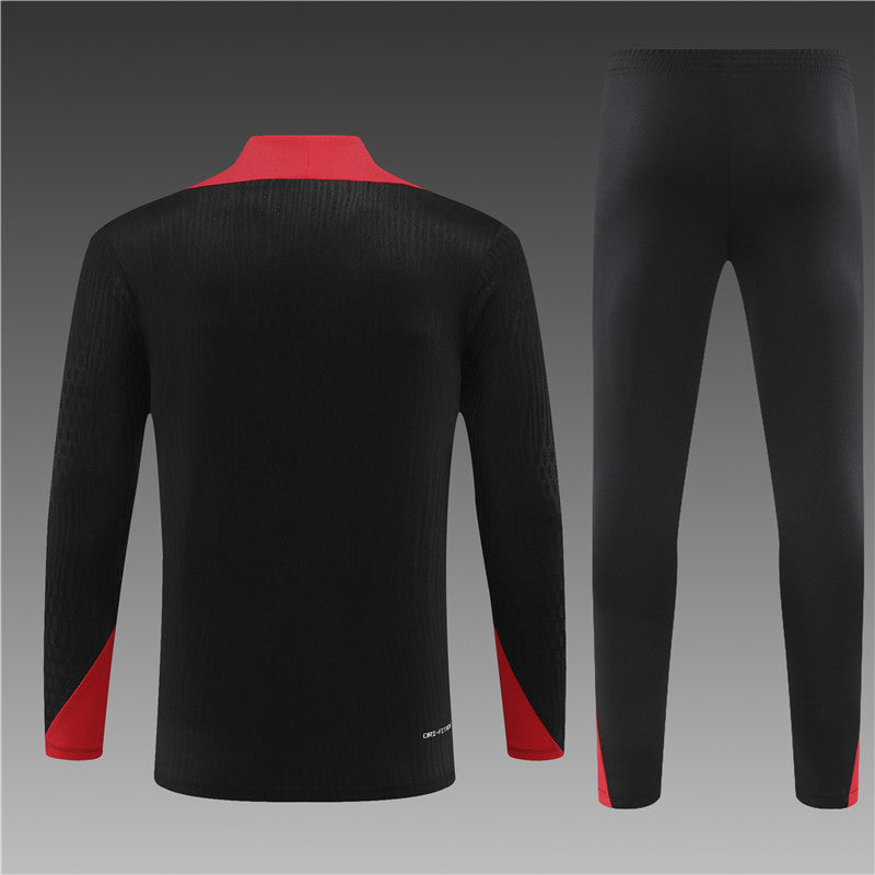 Liverpool Long Sleeve Training Suit - Black & Red