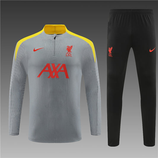 Liverpool Long Sleeve Training Suit - Grey, Black & Yellow