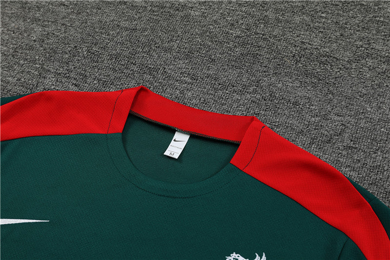 Liverpool Long Sleeve Training Suit - Dark Green, Black & Red