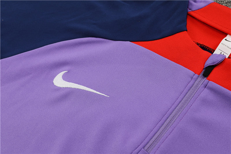 Liverpool Long Sleeve Training Suit - Light Purple, Dark Blue & Red