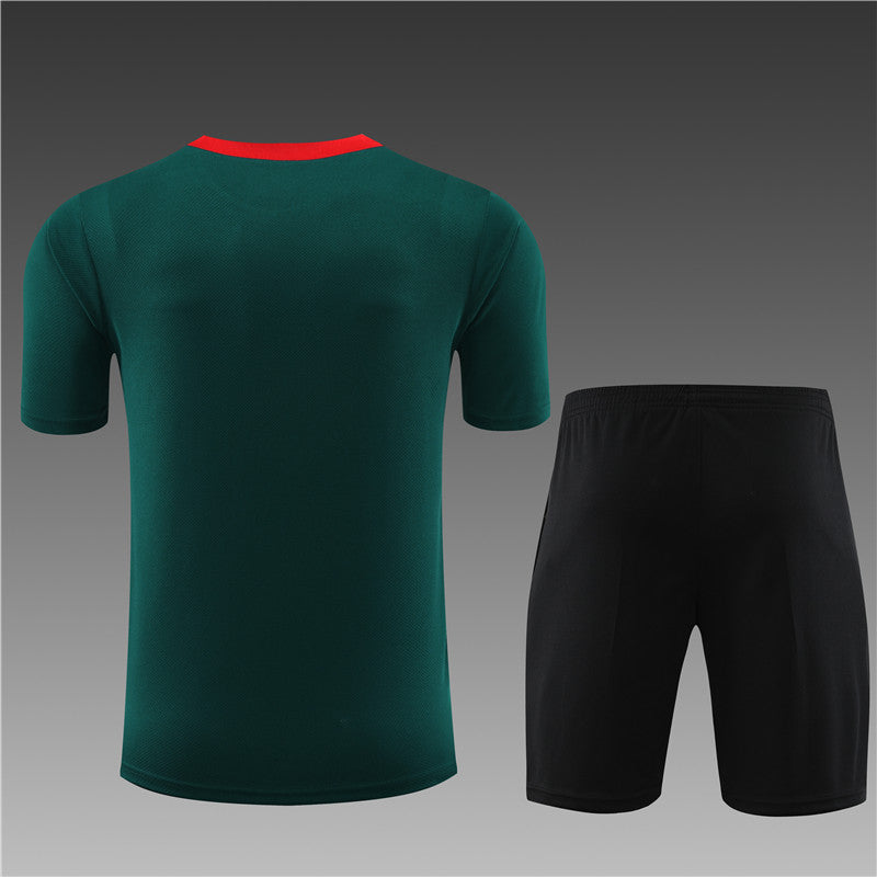 Liverpool Long Sleeve Training Suit - Dark Green, Black & Red