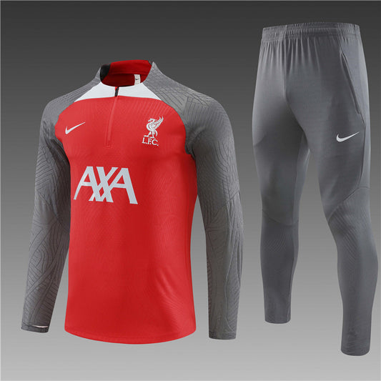 Liverpool Long Sleeve Training Suit - Red, Grey & White