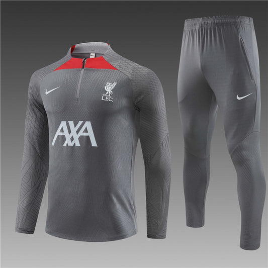 Liverpool Long Sleeve Training Suit - Red & Grey