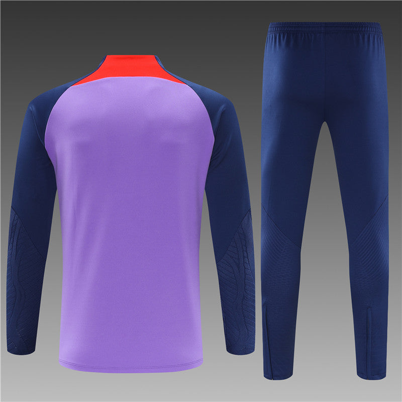 Liverpool Long Sleeve Training Suit - Light Purple, Dark Blue & Red